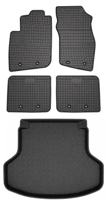Obrázok produktu pre Gumové autokoberce SolidPRO + vaňa kufra pre: Volvo V40 I 1997-2004 kombi 5 ks