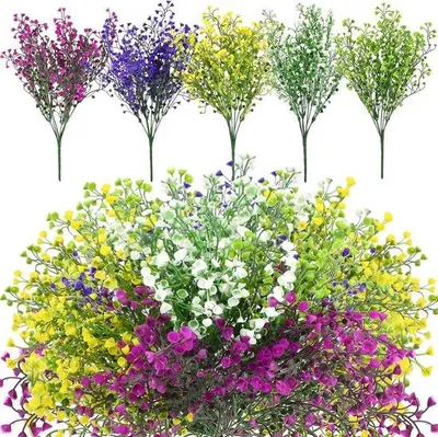 Produktbild von Famanu Kunstblumen UV-beständig - 5 Bundles, 30-40 cm