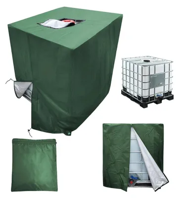 Produktbild von IBC Tank Abdeckung 1000L Schutzhülle Frostschutz Abdeckplane 120x100x116cm Polyester