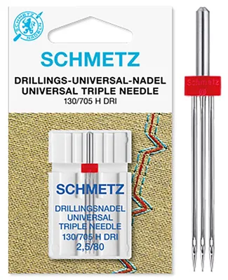 Produktbild von Schmetz Universalnadeln Triple 2,5/80, 5er-Set - Nähzubehör