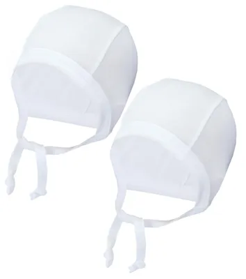 Produktbild von TupTam Unisex Baby Erstlingsmütze zum Binden 2er Pack, Farbe: Weiß, Größe: 50-56