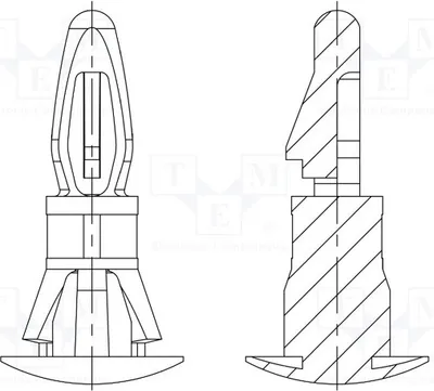 Produktbild von 10x Montagestift UL94V-2 8G820V41458 Kuntoff-Montagestifte 66 L: 7,9mm