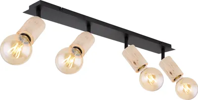 Produktbild von Globo Lighting Strahler Metall schwarz matt, 4x E27