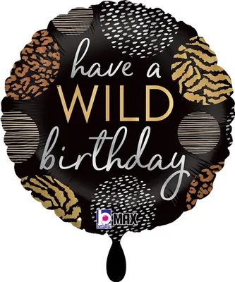Produktbild von 18"/Ø46cm Folienballon "Wild Birthday"