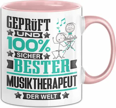 Produktbild von Musiktherapeut Geschenk Lustiger Spruch für Musiktherapeut Geschenkidee Bester Musiktherapeut Der Welt (Rosa)