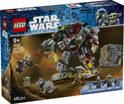 Productafbeelding van LEGO Star Wars 75451 Confrontatie met de Wachtdroid bij het Huttenschip speelset - The Mandalorian en Grogu set met actiefiguur, 2 minifiguren en 2 figuren - Cadeau voor jongens vanaf 9 jaar en filmfans