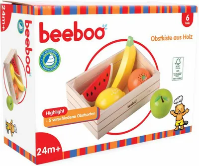 Produktbild von beeboo kitchen Beeboo Kitchen Obst in Holzkiste, 6 Teile