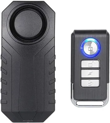 Produktbild von Draadloos, Wasserfestes, Einbruchschutz-System mit Fernbedienung - 113 dB Hoch-Ton + Staubfest - Fenster-Tür-Alarm / Fahrrad-Auto-Motorrad-Alarm / Drahtloses Sicherheitssystem - Ideal für Fahrzeuge & Haus-Sicherheit