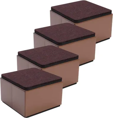 Produktbild von Möbelverhöher Kohlenstoffstahl, 8 cm Höhe, 4 Stück, für ergonomische Sitzposition