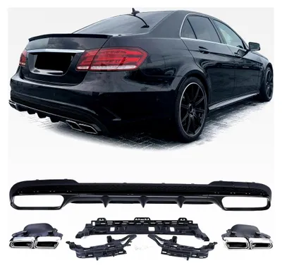 Produktbild von Heckdiffusor mit Chromendrohren für Mercedes E-Klasse W212 13-16 mit AMG Line