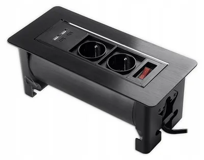 Produktbild von Spacetronik Meblowa Steckdosenleiste Doppelsteckdose USB