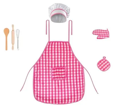 Immagine prodotto di Kruzzel 23445 Set per bambini grembiule da cucina, cappello e guanti
