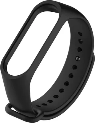 Produktbild von Strap-it Xiaomi Mi Band 3 / 4 Armband Silikon (Schwarz)