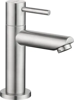 Zdjęcie produktu dla Bateria łazienkowa i do toalety dla gości – chromowana bateria do zimnej wody z wężem i wylewką – wysokość 934 mm