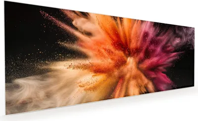 Produktbild von Küchenrückwand Spritzschutz Glas mit Motiv Farbenexplosion 40 x 40 cm