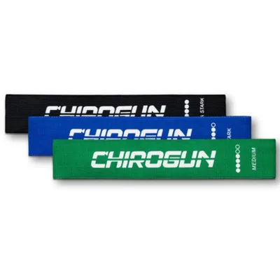 Immagine prodotto di Set di 3 fasce CHIROGUN Loop Band (Medio, Forte, Extra Forte) per l’allenamento mirato e l’attivazione muscolare. Diversi livelli di resistenza.