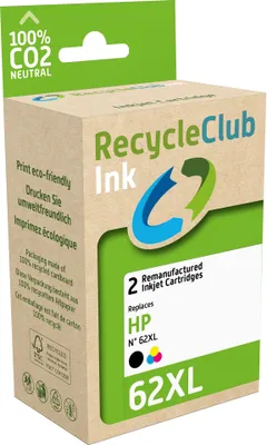Produktbild von RecycleClub Kompatible Patrone für HP 62 XL Multipack K10410RC