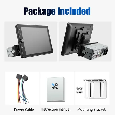 Produktbild von CarPlay Autoradio 26,4 cm 10,4 Zoll - 1 DIN Moniceiver - Touchscreen 1024x600 - USB AUX TF - 4x45W - Rückfahrkamera-Eingang