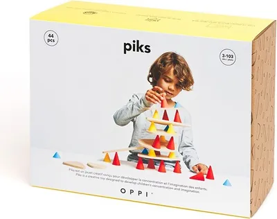 Produktbild von OPPI Bauspielzeug Piks medium Kit - 44 Stück kreatives Konstruktionsspiel
