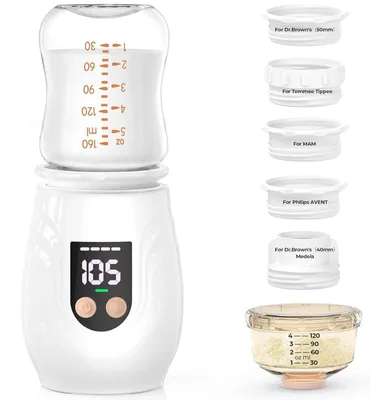 Image de Chauffe-biberon multifonctionnel Zimilo 60 W, chauffage rapide, sans fil, USB/Type-C, 5 niveaux de température, portable, en acier inoxydable, compatible, sans BPA