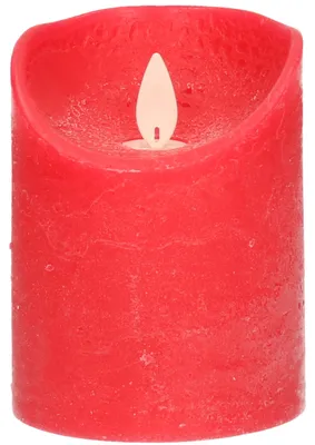 Produktbild von Anna's Collection Stumpfe Kerze - LED - rot - H10 cm - bewegliche Flamme - Kerze