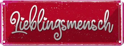 Produktbild von vianmo Blechschild 10x27 cm Lieblingsmensch Liebe