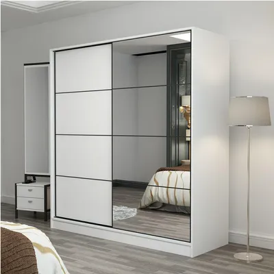 Immagine prodotto di Torello - Guardaroba 2 Ante, 180x190h cm Bianco, 5 Ripiani