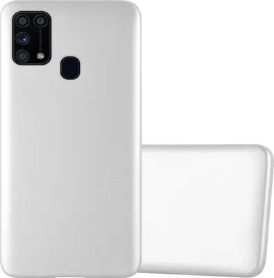Produktbild von Cadorabo Schutzhülle für Samsung Galaxy M31 Hülle in Silber Handyhülle TPU Silikon Etui Cover Case