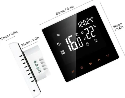 Image de Thermostat intelligent Wi-Fi Contrôleur de température numérique APP Control LCD Display Touch Screen Week Programmable Thermostat électrique de chauffage au sol pour la maison, l'école, le bureau, l'hôtel 16A
