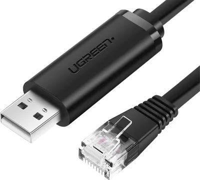 Image de Ugreen Cm204 Console Cable, Usb - Rj45 for Network Devices, 1.5M (Black)