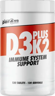 Produktbild von Per4m D3 + K2 (120 Tabs) Unflavoured - Vitamine,  Mineralien & Gesundheit - Vitamine