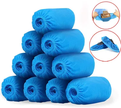 Produktbild von odsellingaaa Schuhüberzieher Blau, Einweg, Extra Stark, Reißfest, Durchriebsicher, 200 Stück (100 Paar), Vliesstoff, Einheitsgröße (40 cm Länge, 17 cm Breite), für Innen- und Außenbereiche