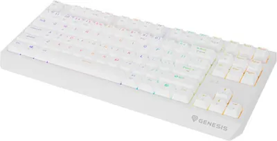 Produktbild von GENESIS Thor 230 TKL, Verkabelt & Kabellos, USB + RF Wireless + Bluetooth, Mechanischer Switch, QWERTY, RGB-LED, Weiß