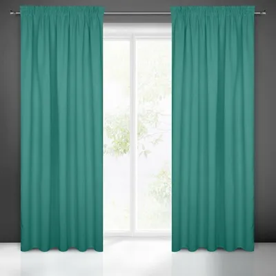 Obrázok produktu pre Záves BLACKOUT tyrkysový 135x270 cm volánová páska