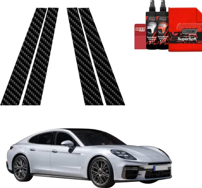 Obrázek produktu pro 4v1 ochranná fólie z uhlíku Grizz Protector pro sloupek B – Porsche Panamera 2 (2016–2024)
