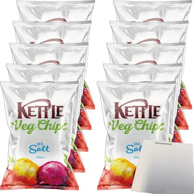 Produktbild von Kettle Chips Vegetarisch leicht gesalzen VPE (10x100g Packung) + usy Block