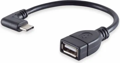 Immagine prodotto di Adattatore di massima connettività S/CONN, da spina USB tipo C a presa USB 2.0 A, 90°, OTG (13-20016)