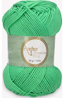 Obrázok produktu pre Anchor Creativa Fino – bavlnená priadza na háčkovanie (farba 00389)