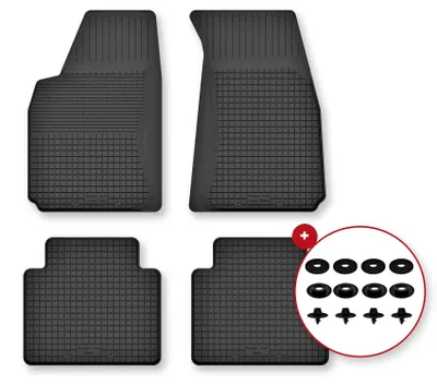 Produktbild von Gummi-Fußmatten für Hyundai Tucson I 2004-2010 (SUV) – 4-tlg, Schwarz, Semi-Universal, angepasst – Wielganizator Semi-Universal