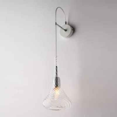 Zdjęcie produktu dla Współczesna lampa ścienna Nemesi Transparent 1 Light E14