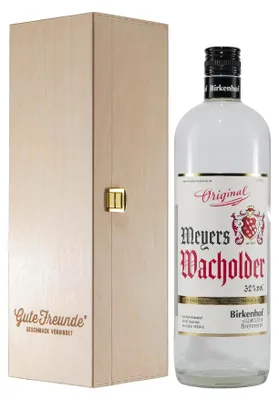 Produktbild von Birkenhof Meyers Wacholder mit Geschenk-Holzkiste