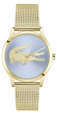 Produktbild von Lacoste Uhr mit DREI-Zeiger-Quarzwerk für Damen Kollektion CROCODELLE mit Goldfa