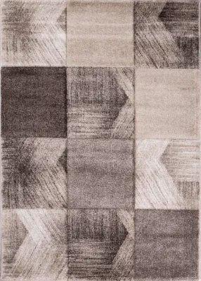 Produktbild von Designer Teppich Wohnzimmer Inneneinrichtung Modern Beige, Maße:80x150 cm