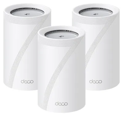 Produktbild von TP-Link Deco BE65 Pro, Weiß, Intern, Mesh-System, Tri-Band (2,4 GHz/5 GHz/6 GHz), Wi-Fi 7 (802.11be), 11000 Mbit/s
