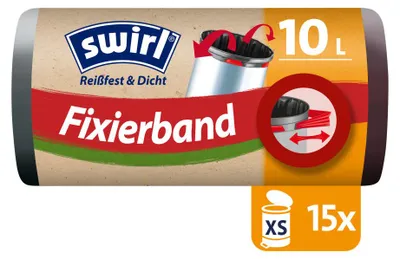 Produktbild von Swirl® Fixierband-Müllbeutel 10 L Reißfest & Dicht