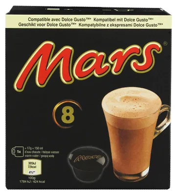Obrázek produktu pro Mars Hot Chocolate Pods 8 x 17g kompatibilní s Dolce Gusto 136g