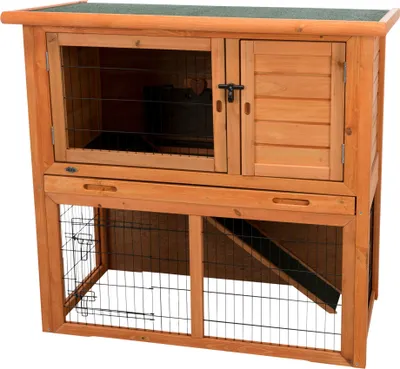 Produktbild von TRIXIE natura Meerschweinchenstall mit Freilaufgehege, 104 x 97 x 52 cm, braun