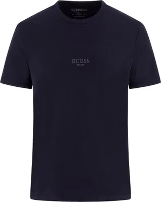 Produktbild von Herren Langarmshirt Blau Super Slim Fit aus Baumwolle mit Print