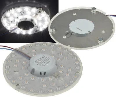 Immagine prodotto di Modulo di conversione LED UM24nw di ChiliTec per luci Ø180mm, 24W, 2200lm, 4000K, supporto magnetico