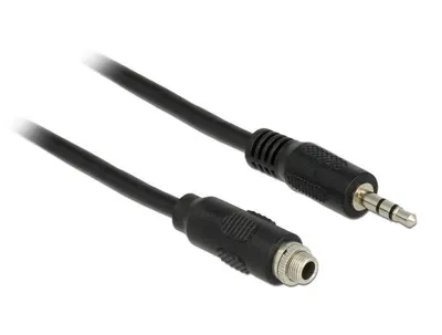 Imagen del producto de Delock 85116 DELOCK Klinke 3,5mm Bu. Einbau>Klinke 3,5mm Steck. 3Pin 1m